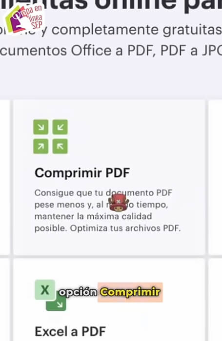 Archivos menores a 1 MB en minutos